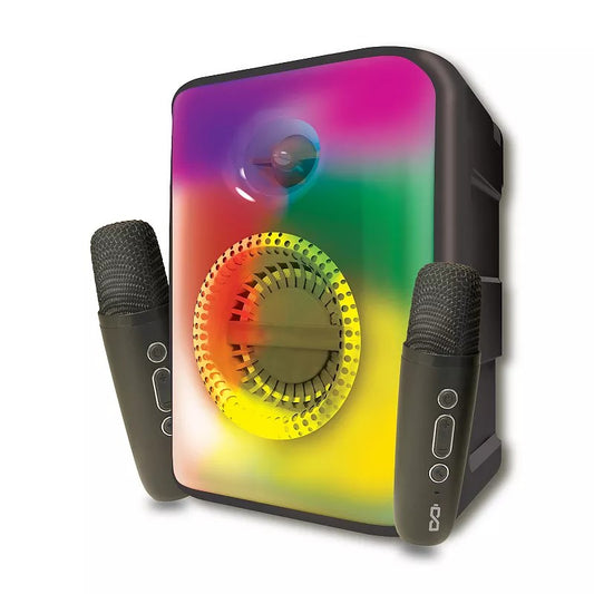ChargeWorx Karaoke Speaker & 2 Wireless Microphones, Black