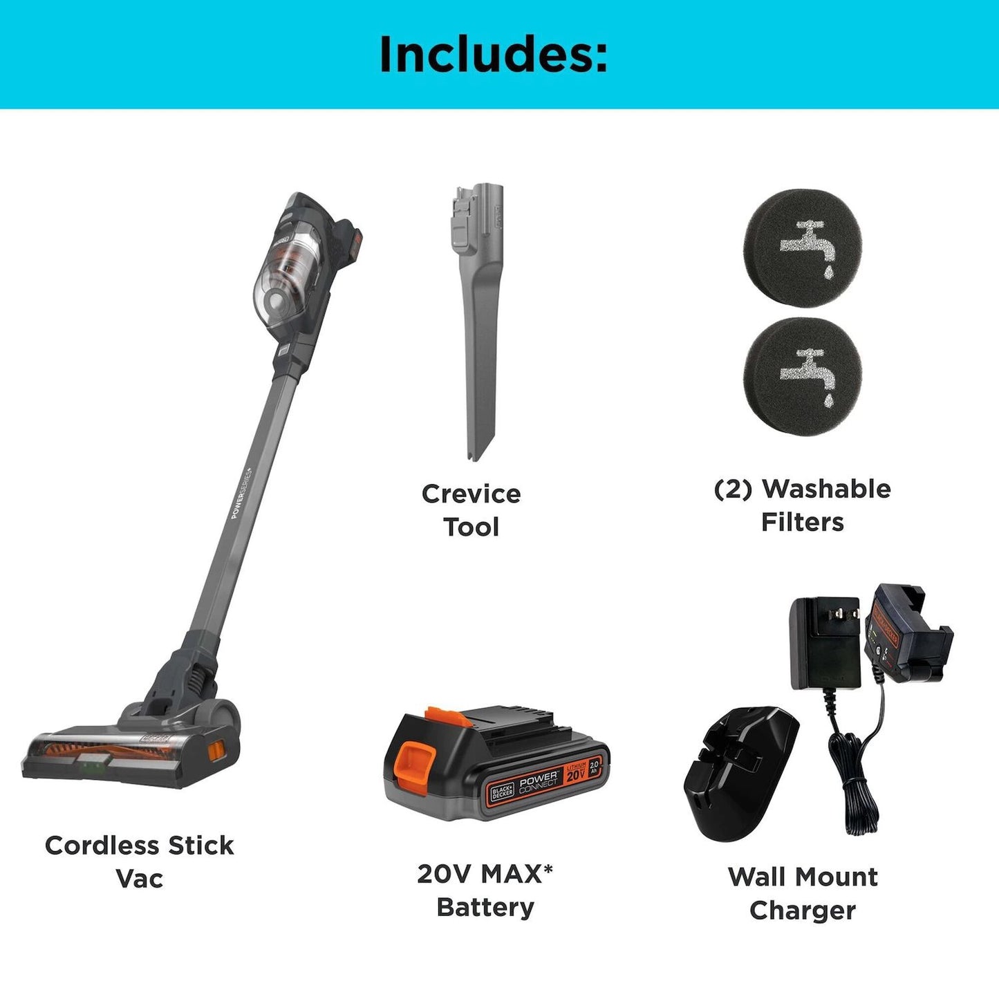 BLACK+DECKER  Powerseries+20V Max Stick Vacuum