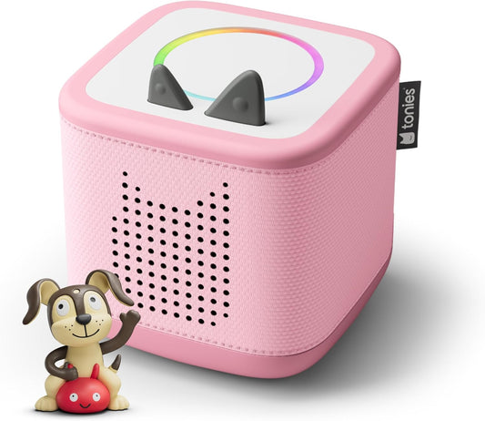 Toniebox 2 Audio Player Starter Set for Kids 1+ with Playtime Puppy - Cloud Pink