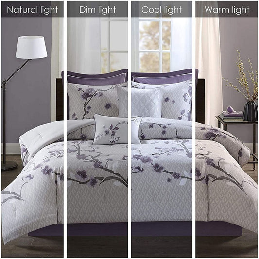 Madison Park 8-piece Isabella Cotton Comforter Set with Throw Pillows