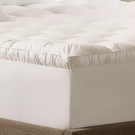 Serta Down Essence Antimicrobial Pillowtop Mattress Topper, White