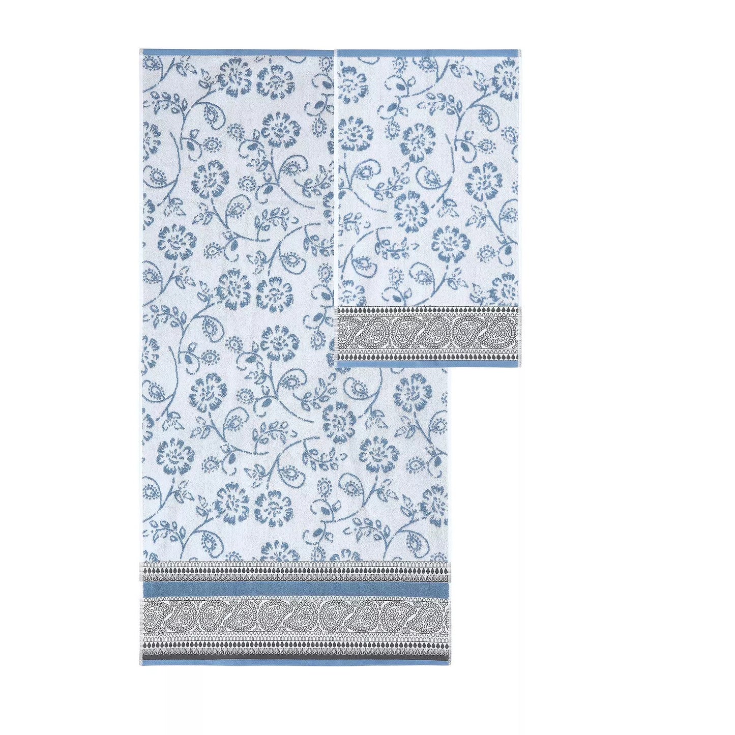 Modern Threads 6-piece Yarn Dyed Jacquard & Solid Bath Towel Set