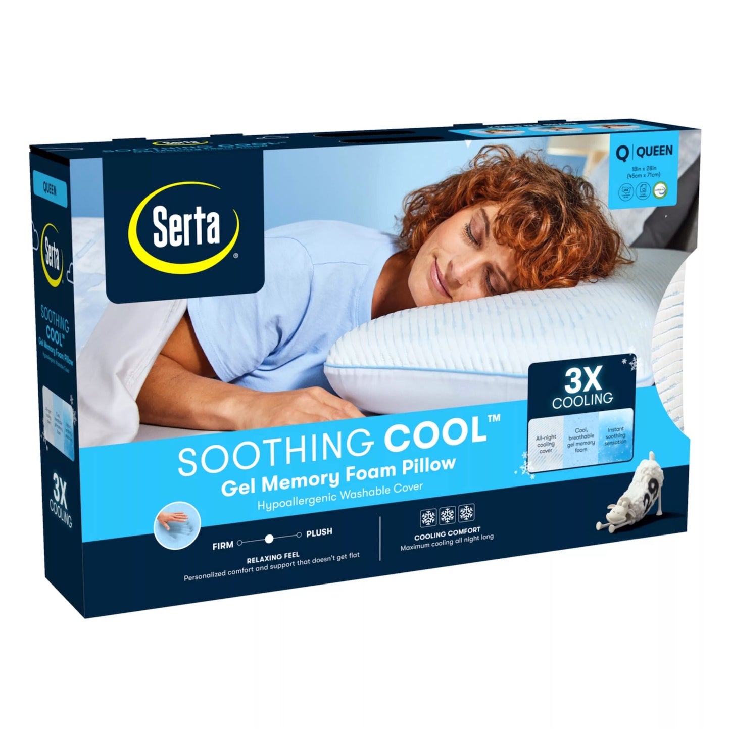 Serta  Soothing Cool  Gel Memory Foam Pillow - King