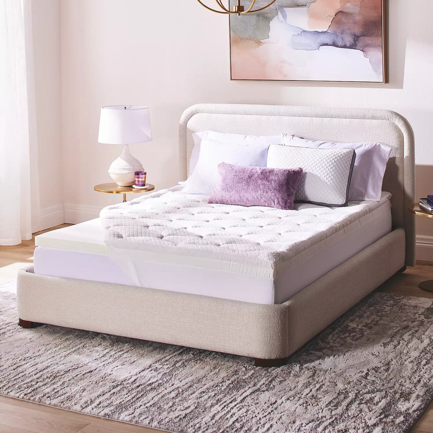 Serta 4" Layered Luxury Memory Foam Mattress Topper