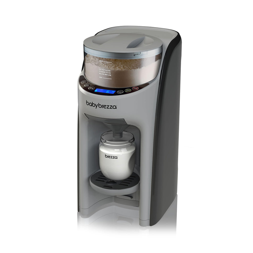 Baby Brezza New and Improved Formula Pro Advanced Formula Dispenser Machine - Automatically Mix a Warm Formula Bottle Instantly - Easily Make Bottle with Automatic Powder Blending, Silver Grey