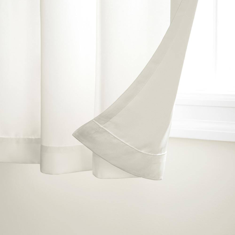 Cabana Vanilla Solid Light Filtering Grommet Top Indoor/Outdoor Curtain, 54 in. W x 108 in. L (Set of 2)