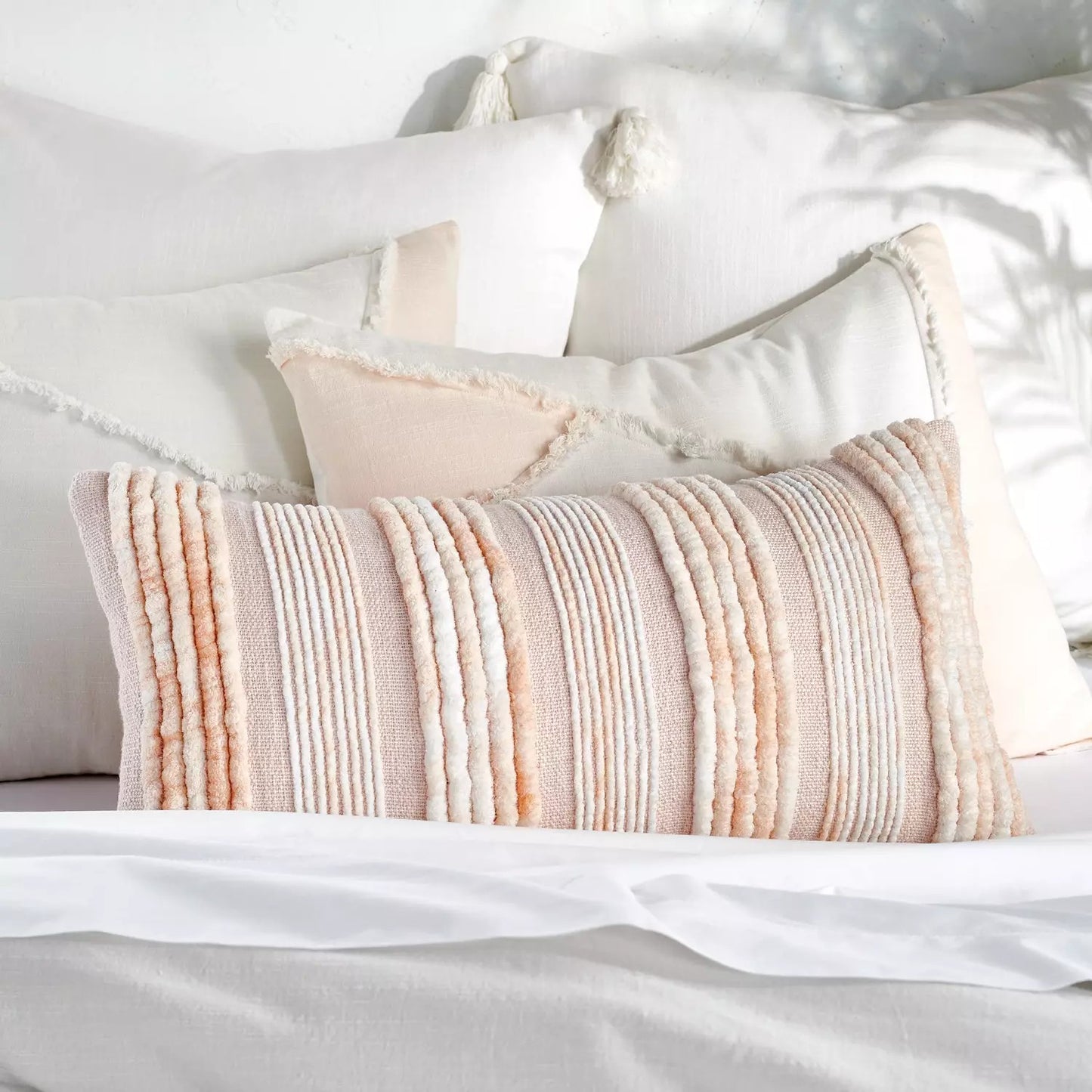 Peri Colorblock Fringe Comforter Set