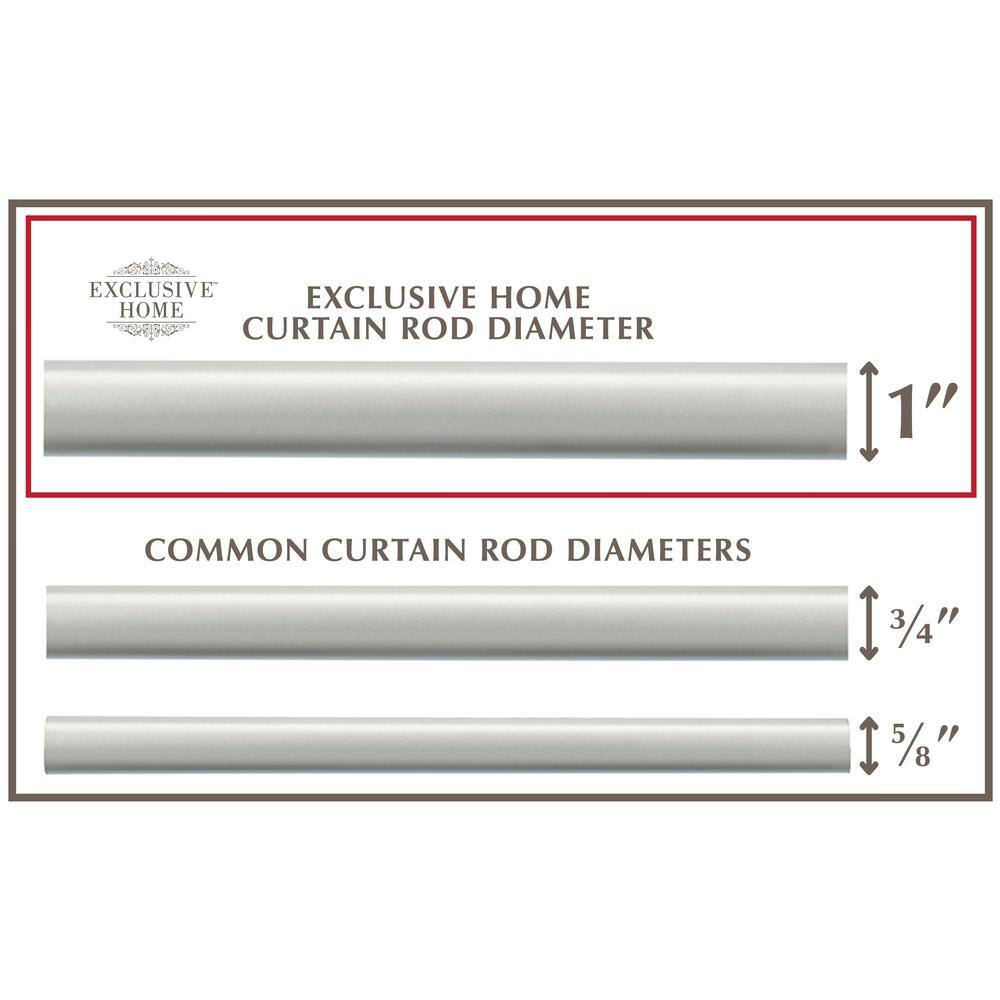 Topper 36 in. - 72 in. Adjustable 1 in. Single Curtain Rod Kit in Matte Silver with Finial