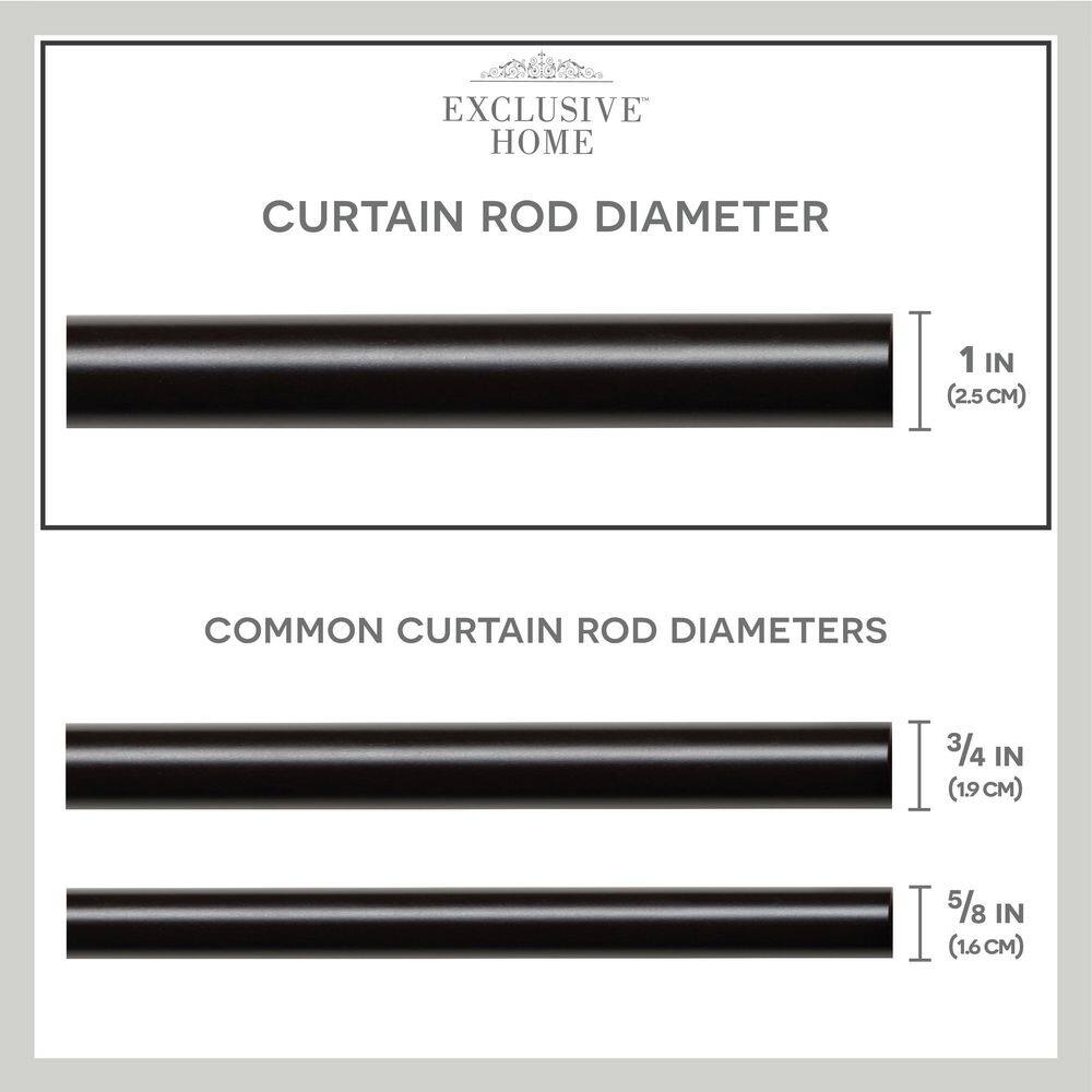 Napoleon 66 in. - 120 in. Adjustable 1 in. Single Curtain Rod Kit in Matte Bronze with Finial
