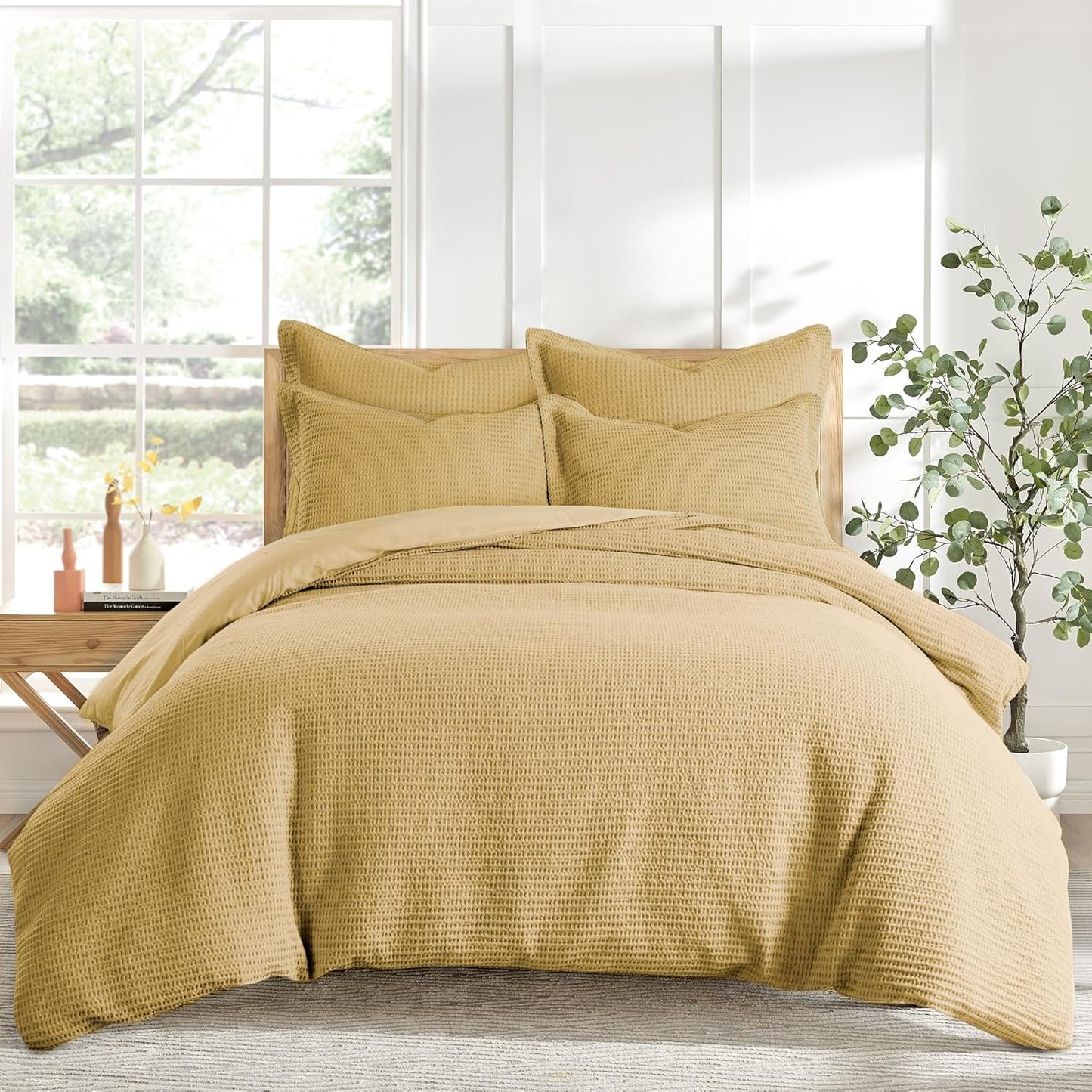 Levtex Home Cloud Waffle Queen Duvet Cover Set with 2 Pillow Shams