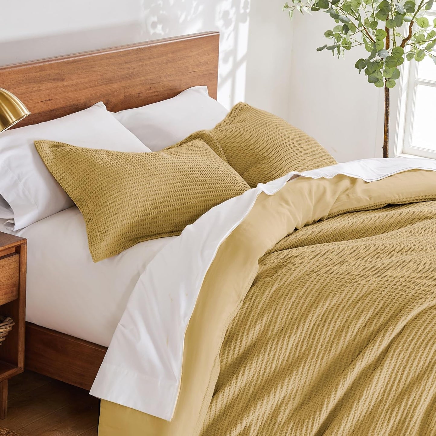 Levtex Home Cloud Waffle Queen Duvet Cover Set with 2 Pillow Shams