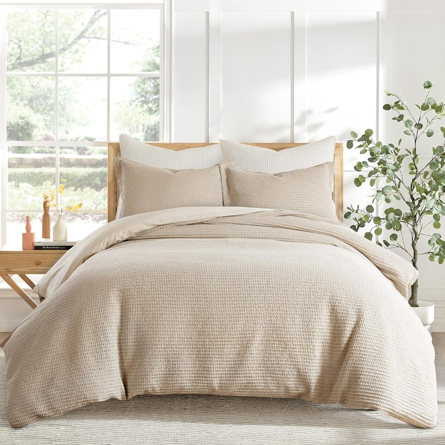 Levtex Home Cloud Waffle Queen Duvet Cover Set with 2 Pillow Shams