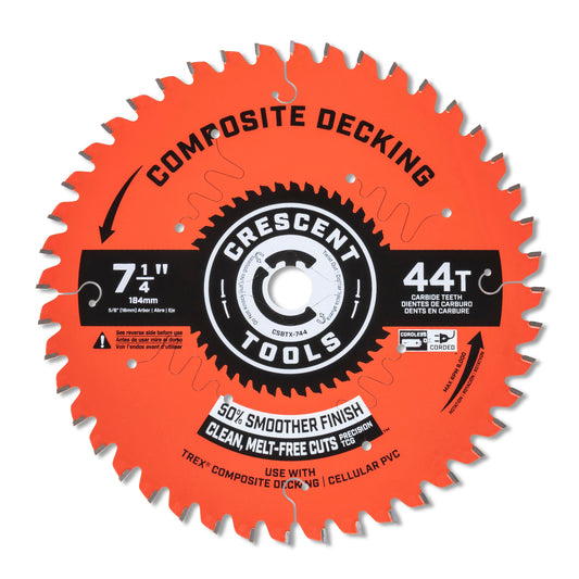 Crescent Composite Decking 7-1/4-in 44-Tooth Carbide Circular Saw Blade