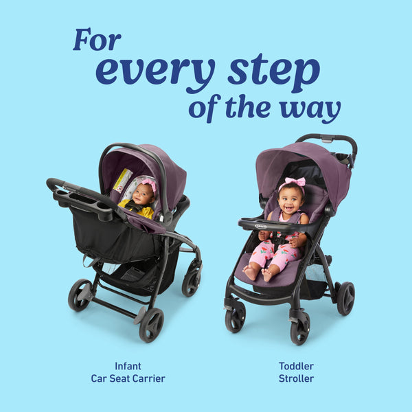 Graco Verb Travel System | Includes Verb Stroller and SnugRide 30 Infant Car Seat, Merrick | Stroller and Carseat Combo