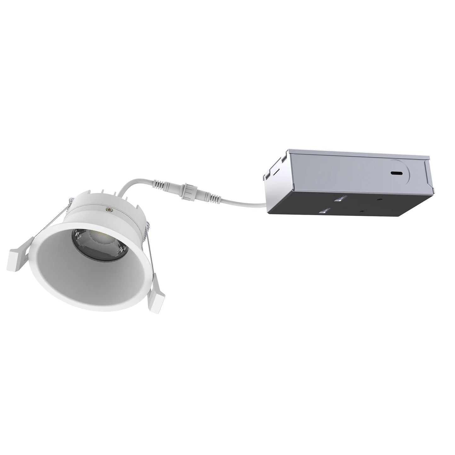 Utilitech Tethered Retrofit White 3-in 500-Lumen Switchable White Round Dimmable LED Canless Wet Rated Recessed Downlight