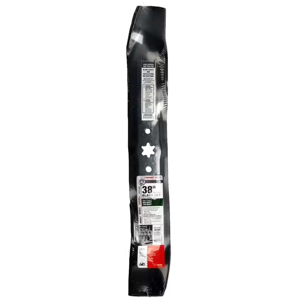 Original Equipment High Lift Blade Set for Select 38 in. Riding Lawn Mowers with 6-Point Star OE# 942-0610, 742-0610
