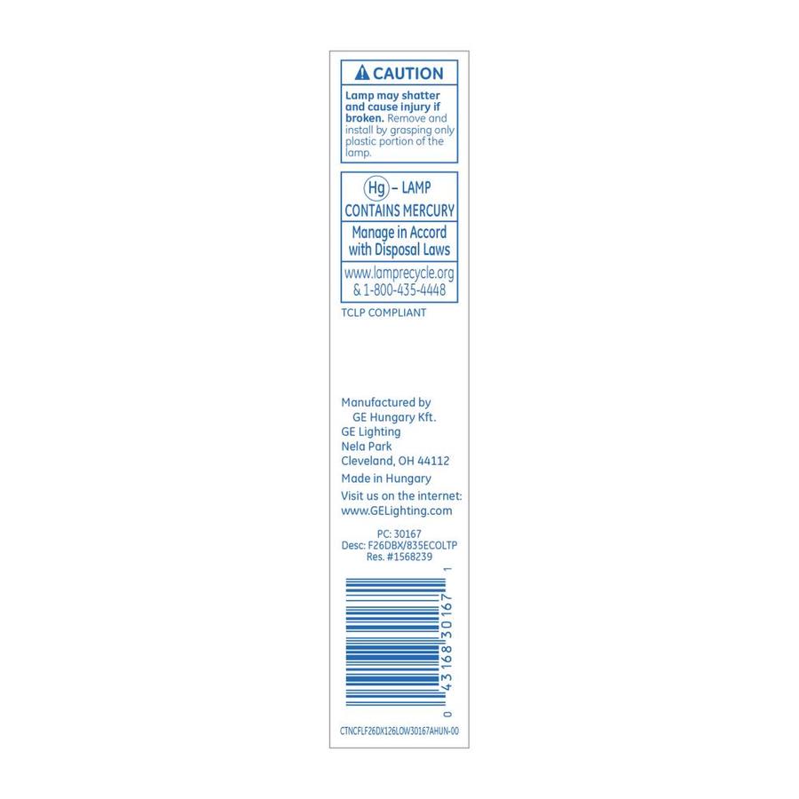 GE 100-Watt EQ Double tube Bright White Appliance/Light Fixture CFL Light Bulb