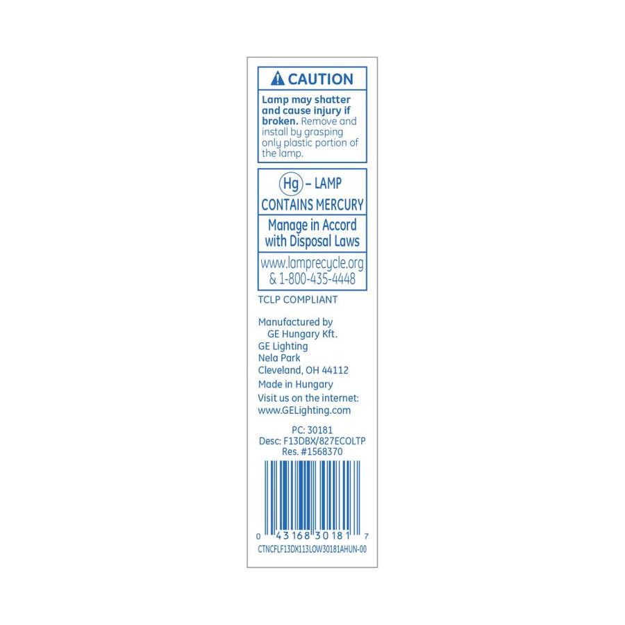 GE 60-Watt EQ Double tube Soft White Appliance/Light Fixture CFL Light Bulb