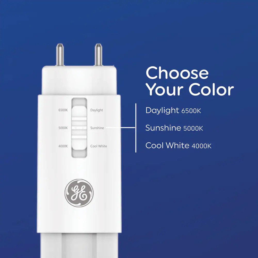 GE T8 LED Replacement 17-Watt EQ T8 Color-changing Medium Bi-pin (t8) LED Tube Light Bulb
