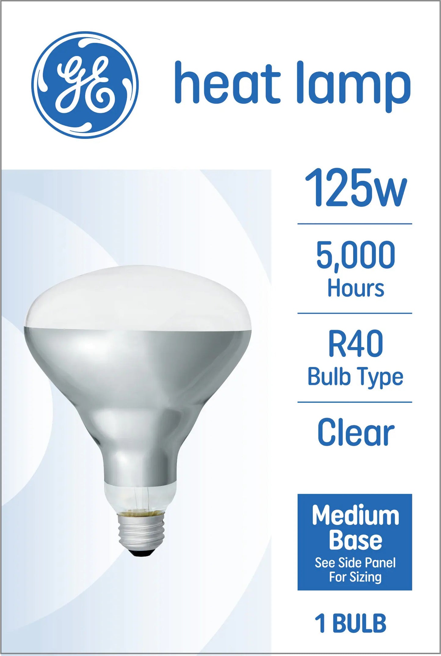 GE Heat Lamp 125-Watt EQ BR40 Soft White Medium Base (e-26) Dimmable Incandescent Specialty Light Bulb