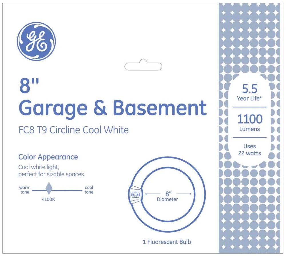 GE Cool White 4-pin Circline Fluorescent Tube Light Bulb