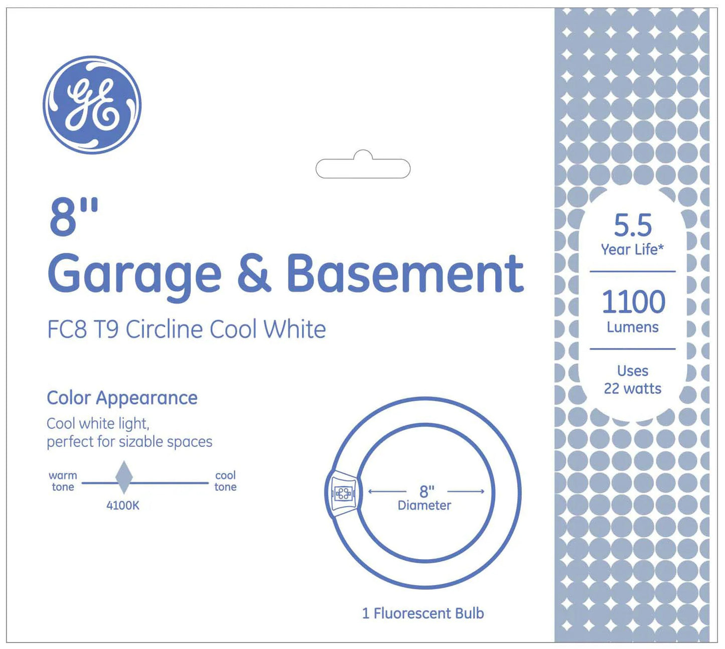 GE Cool White 4-pin Circline Fluorescent Tube Light Bulb