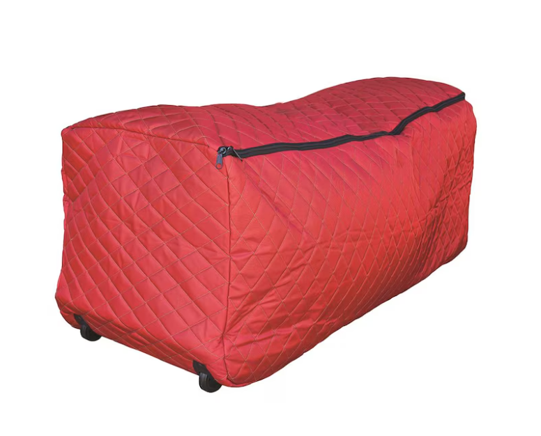 Holiday Living Red Collapsible Rolling Christmas Tree Storage Bag