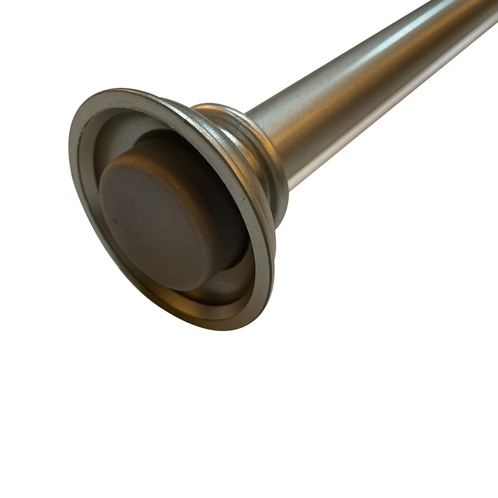 Project Source 40-in to 72-in Satin Nickel Steel Tension Curtain Rod with Finials