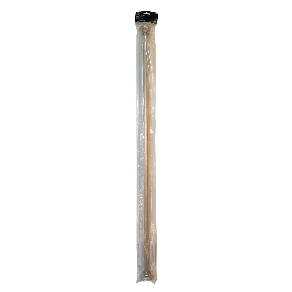 Project Source 40-in to 72-in Satin Nickel Steel Tension Curtain Rod with Finials