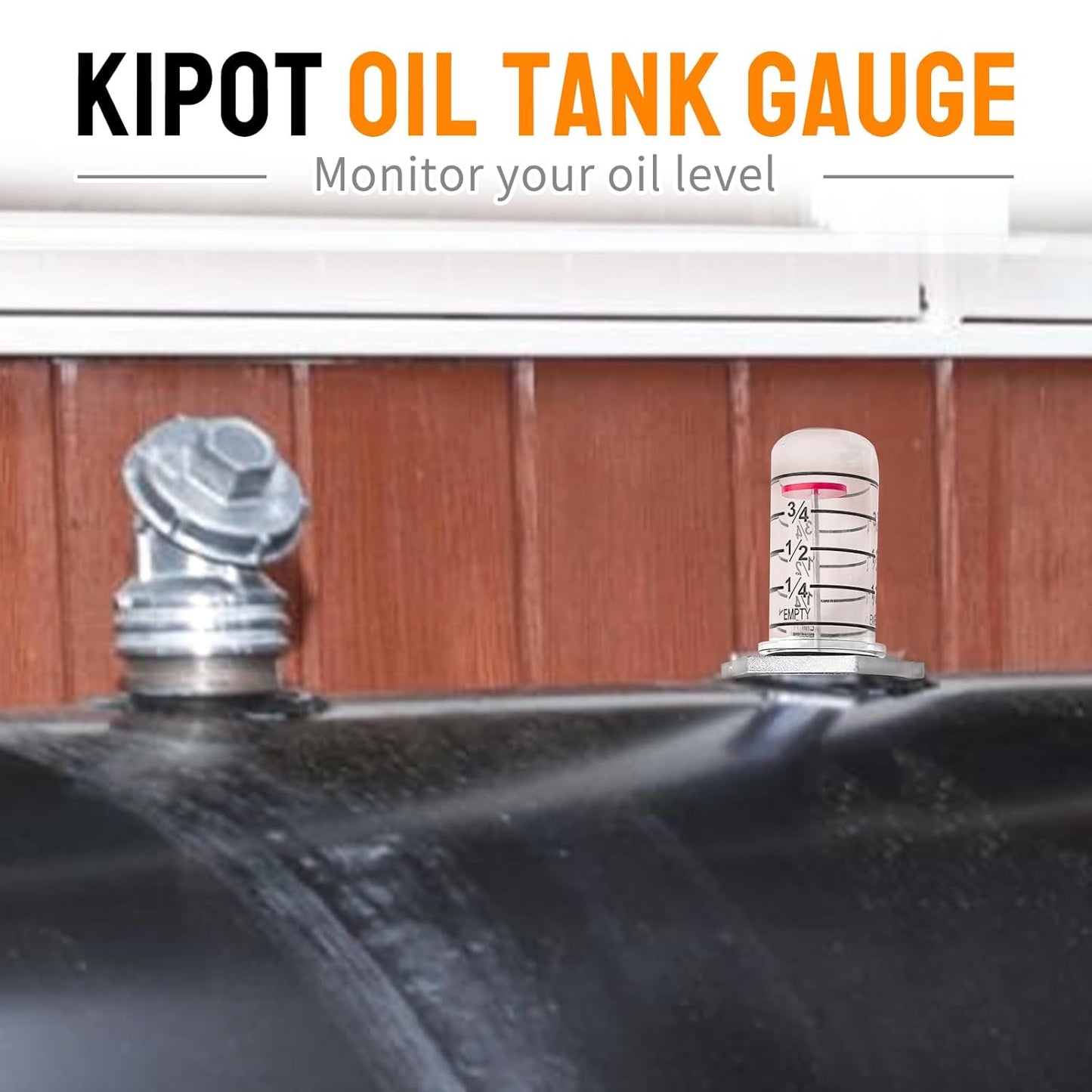Oil Tank Gauge Fuel Level Gauge Fit for Vertical Oil Tank Compatible with 1 1/2, 2 Hole