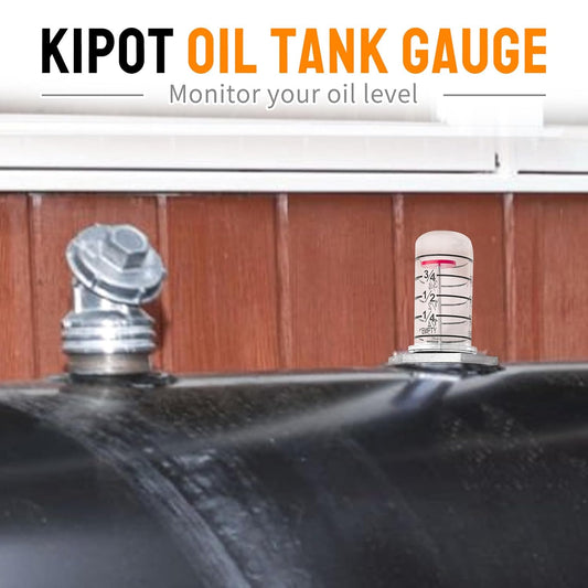 Oil Tank Gauge Fuel Level Gauge Fit for Vertical Oil Tank Compatible with 1 1/2, 2 Hole
