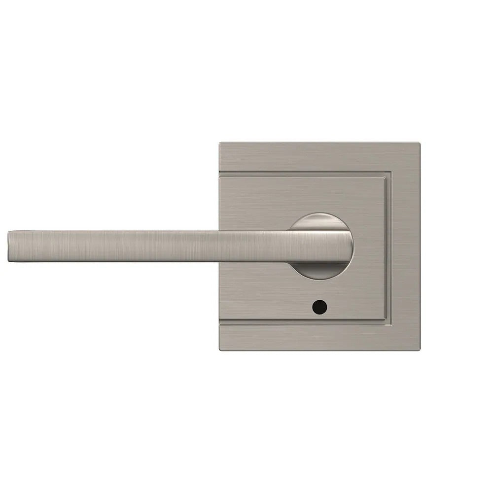 Schlage Custom Latitude- Upland Satin Nickel Universal Interior Bed/Bath Hall/Closet Combined Door Handle