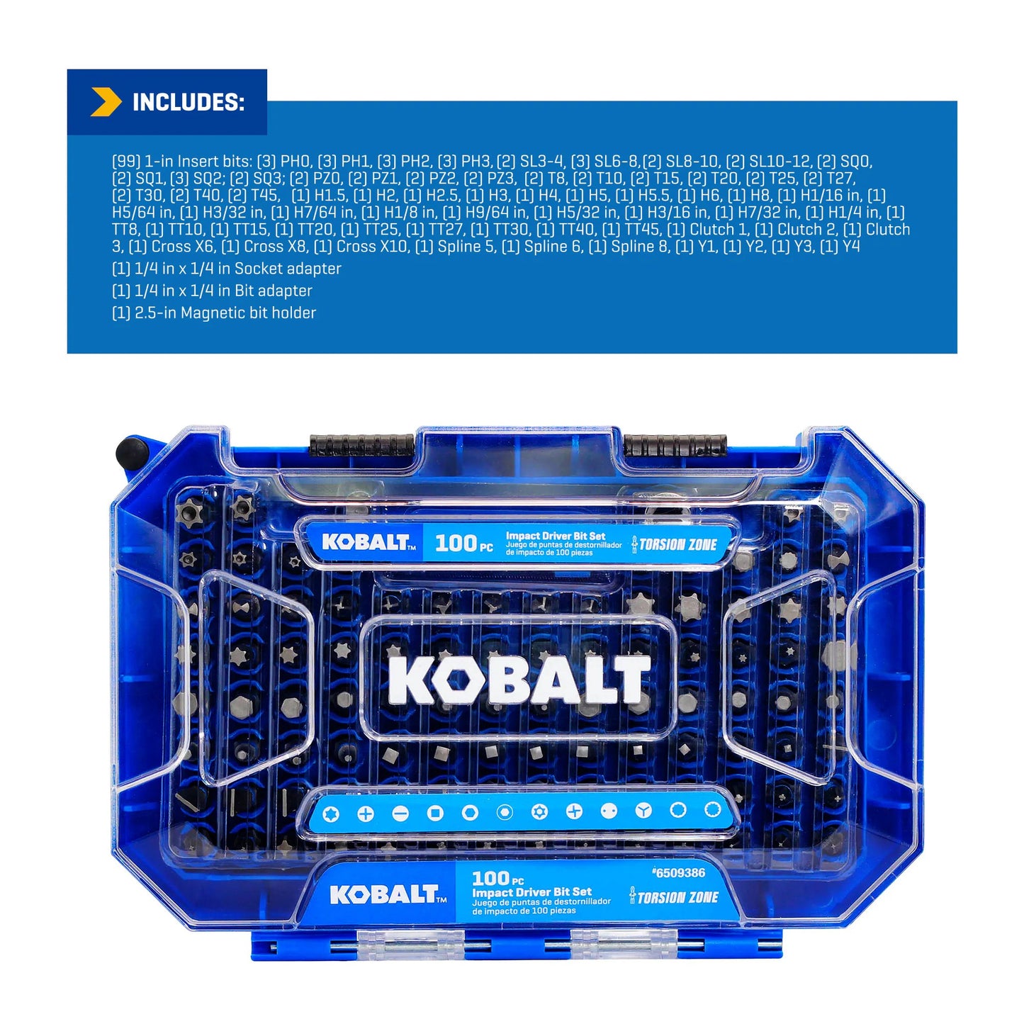 Kobalt Impact Driver Bit Set 100 -Piece