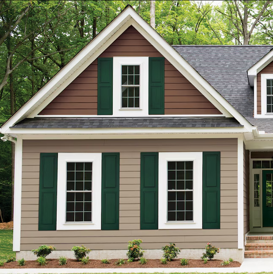 Vantage 2-Pack 14.625-in W x 58.75-in H Black Raised Panel Vinyl Exterior Shutters