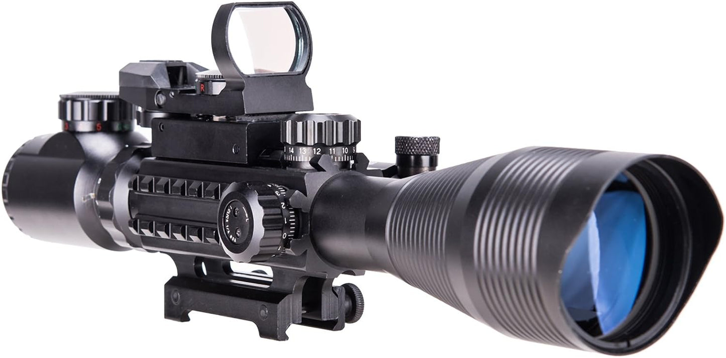 PINTY Tactical Rifle Scope Combo: 3-9x32 3-9x40 4-12x50 4-16x50