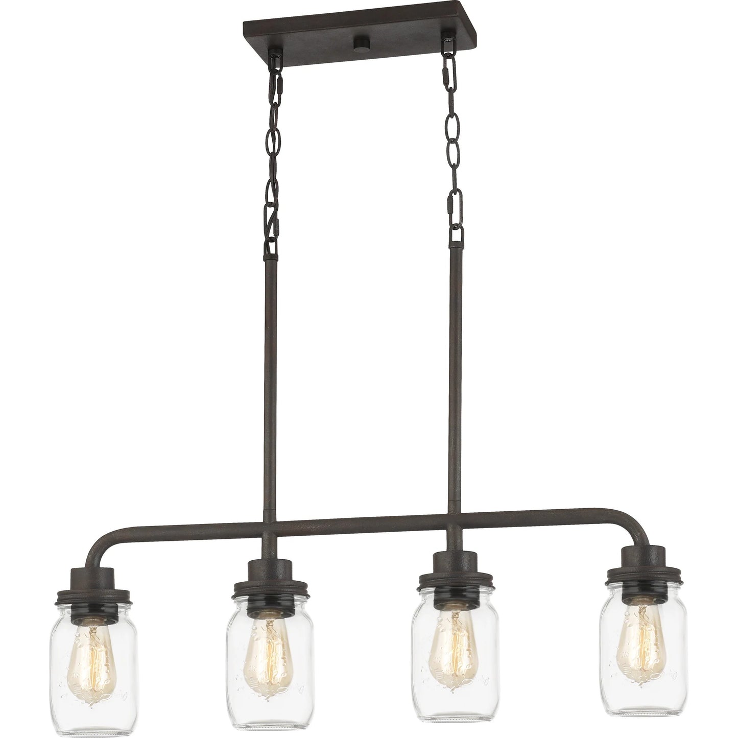 Quoizel Jana 4-Light Matte Black Transitional Chandelier