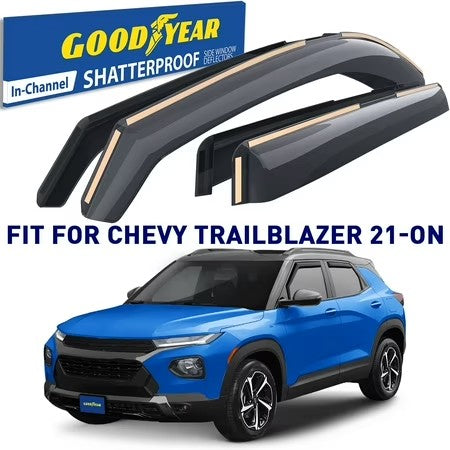 Goodyear Shatterproof Window Deflectors for Chevrolet (Chevy) Trailblazer 2021-2025