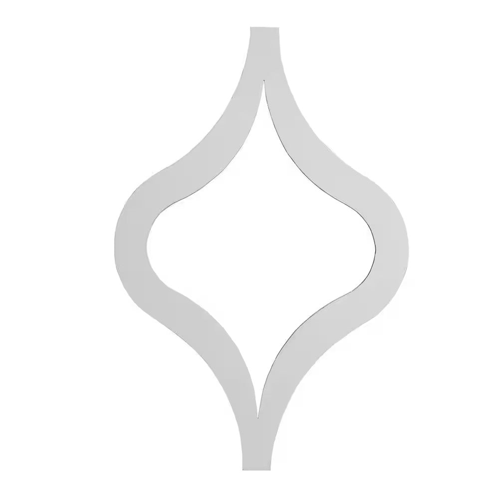 Tear Drop 15 in. x 0.25 in. x 22.50 in. White Polyurethane Accent Wall Moulding