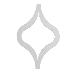 Tear Drop 15 in. x 0.25 in. x 22.50 in. White Polyurethane Accent Wall Moulding
