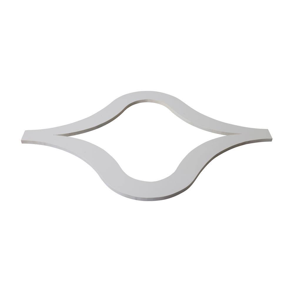 Tear Drop 15 in. x 0.25 in. x 22.50 in. White Polyurethane Accent Wall Moulding