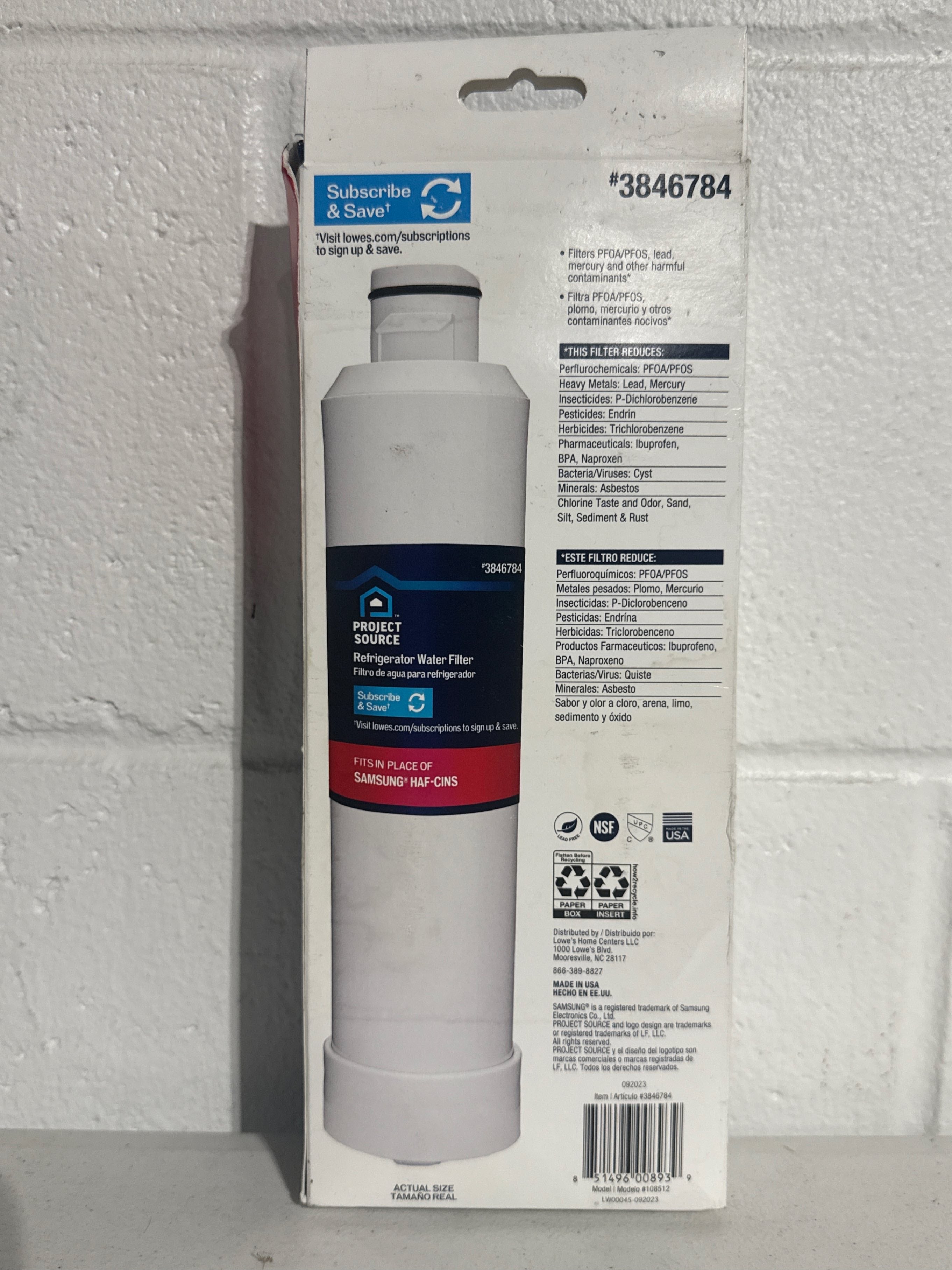 Project Source S-2-2 Twist Refrigerator Water Filter: 2-Pack 6-Month Supply