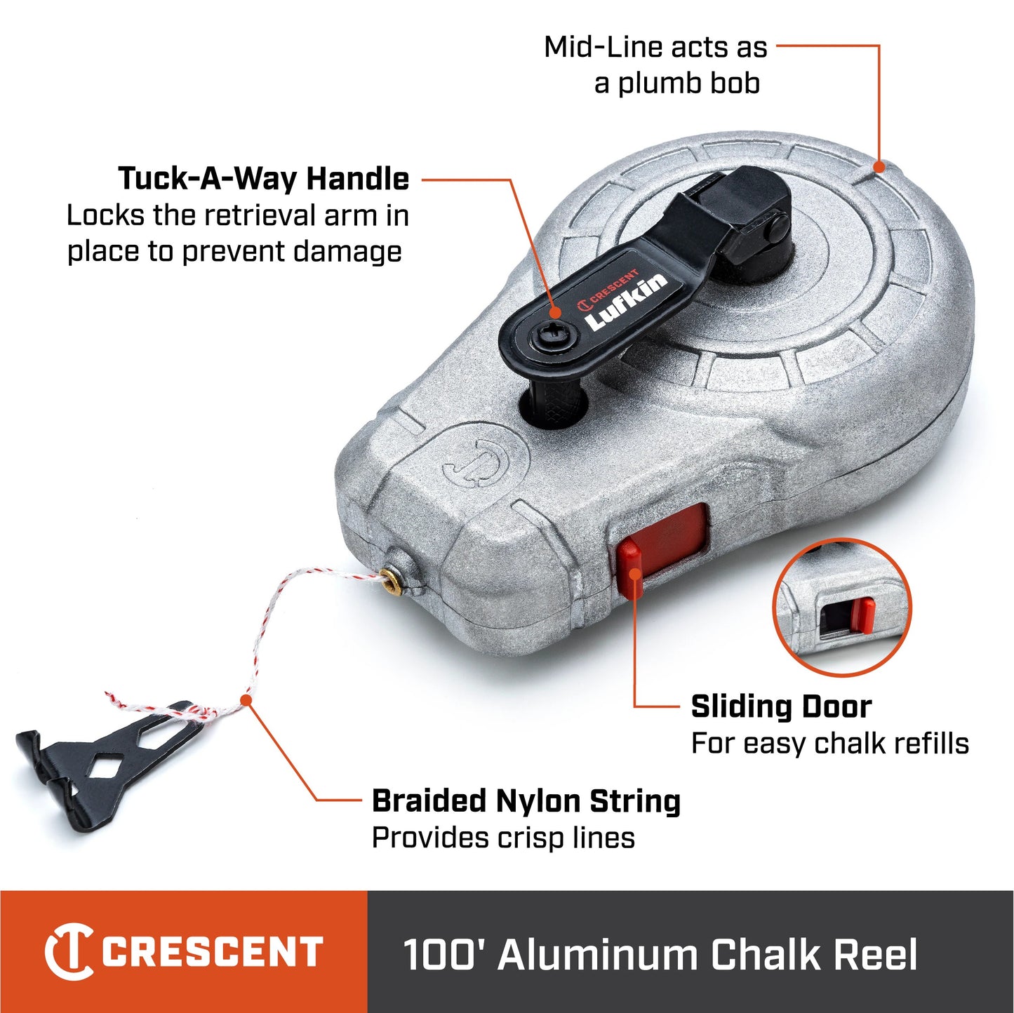 Crescent Lufkin 6:1 100-ft Chalk Reel