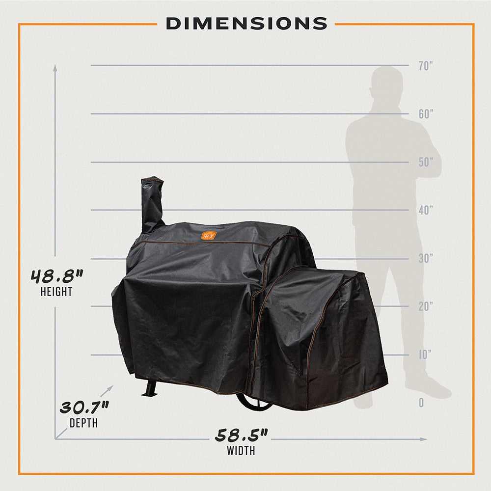 Oklahoma Joe's Highland Series 58.5-in W x 48.76-in H Black Horizontal Smoker Cover