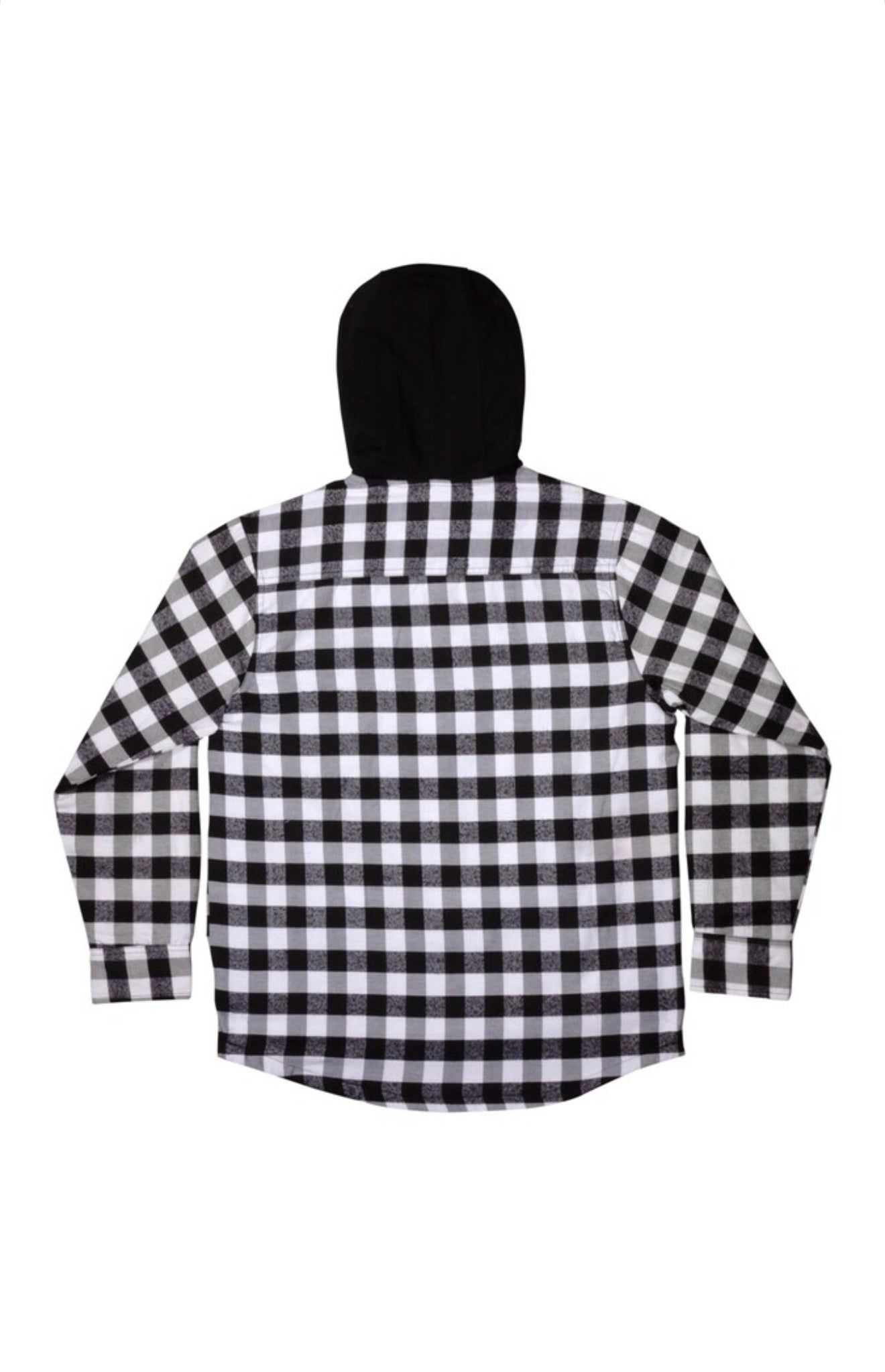 Infinity Brands Men's White/Black Flannel Hooded Insulated Hooded Jacket 3X
