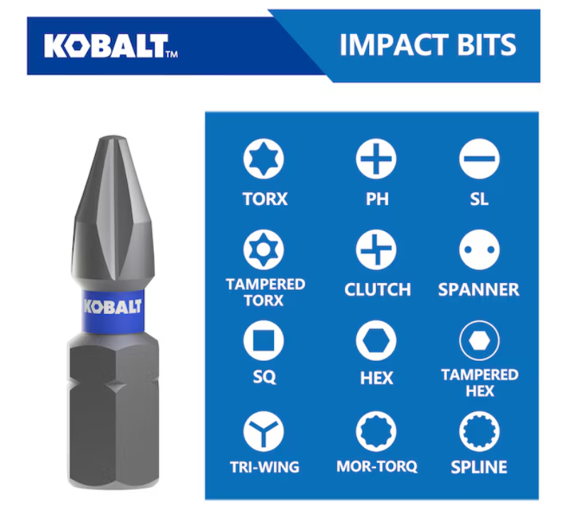 Kobalt 1-in Screwdriver Bit Set (100-Piece)